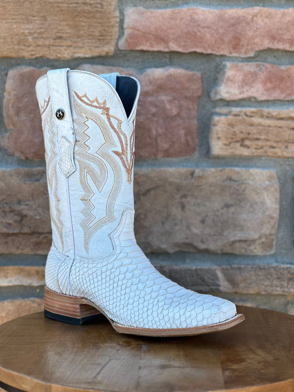 Men's Tanner Mark Genuine Python White Wide Square Toe – Moreno's Wear