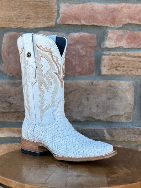 Men's Tanner Mark Genuine Python White Wide Square Toe – Moreno's Wear