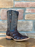 Men's Tanner Mark Monster Fish Brown Wide Square Toe Boots