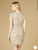 Lara Nude/Silver Embellished Short Dress 29571