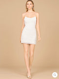 Lara Ivory Spaghetti Strap Fringe Dress 51150