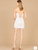 Lara Ivory Spaghetti Strap Fringe Dress 51150