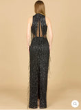 Lara Carrie Fringe Beaded Dress 9973