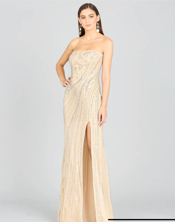 Lara Freddy Strapless Beaded Gown 9987