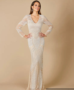 Lara Haley Beaded Nude/Ivory Bridal Gown 51110