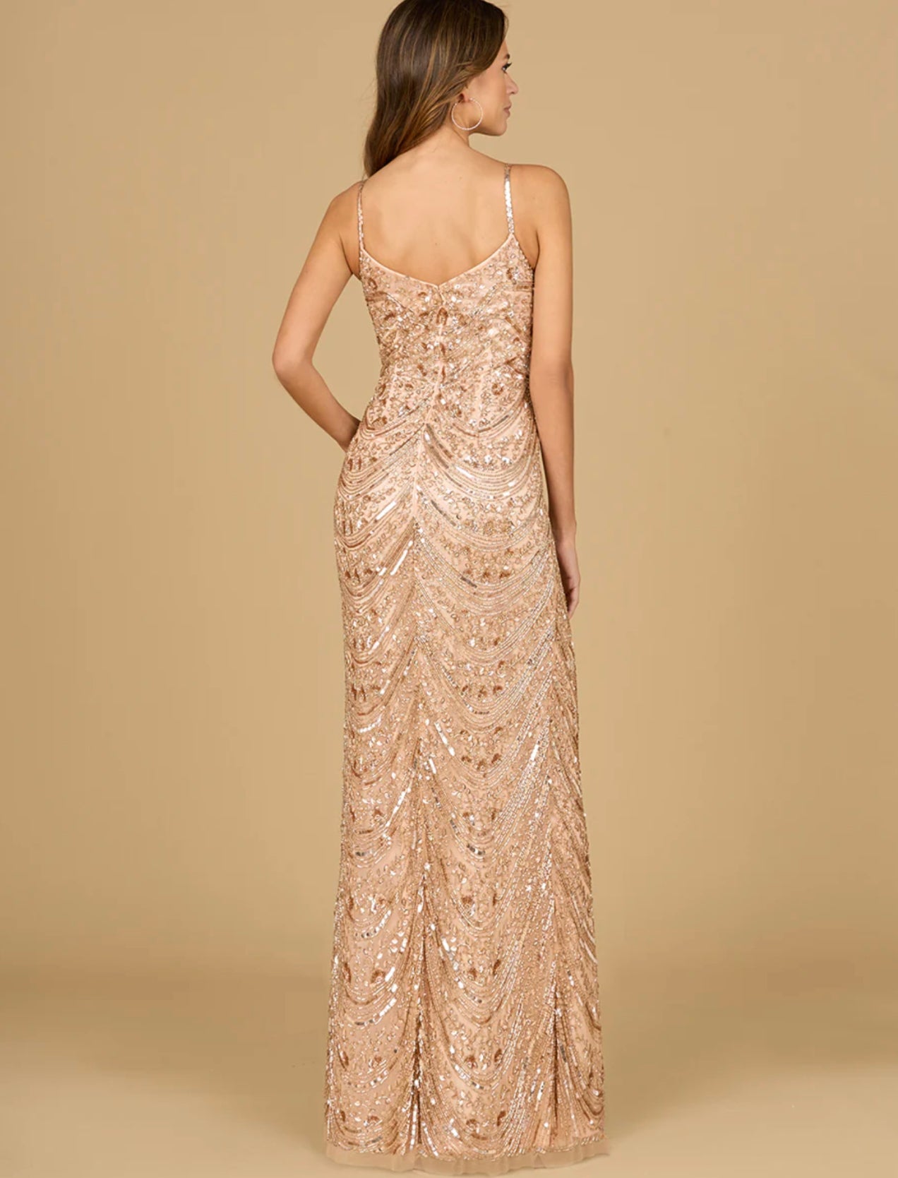 Lara Cowl Neck Beaded Dress 29117  Moreno's Wear
