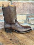 Men’s Los Altos Ostrich 7X Toe Ankle Boots Brown