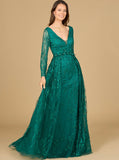 Lara Elegant Overskirt Dress with Long Sleeves 29139