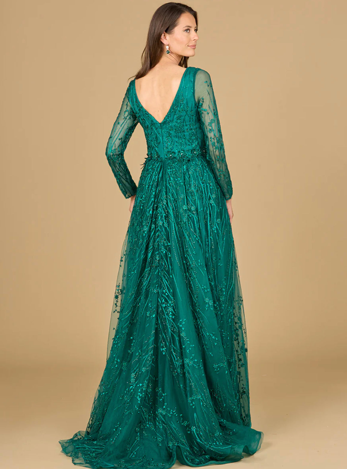 long sleeve dress with overskirt Lara 29633