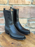 Men’s Los Altos Caiman Belly 7X Toe Ankle Boots Black