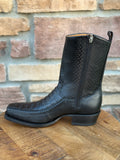 Men’s Los Altos Caiman Belly 7X Toe Ankle Boots Black