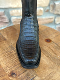 Men’s Los Altos Caiman Belly 7X Toe Ankle Boots Black