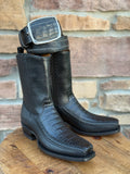 Men’s Los Altos Caiman Belly 7X Toe Ankle Boots Black