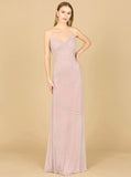 Lara Beaded Spaghetti Strap Full-Length Gown 29282