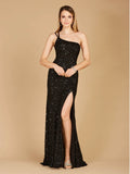 Lara One Shoulder Beaded Gown 29286