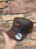 Cuadra Alligator Patch Cap Brown CP005