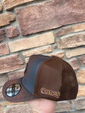 Cuadra Alligator Patch Cap Brown CP005