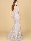 Lara Cap Sleeve Mermaid Gown 29642