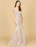 Lara Cap Sleeve Mermaid Gown 29642