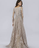 Lara Stone Long Sleeves Beaded Gown 29753