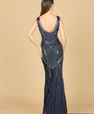 Lara Fitted with Tonal Beading Gown 33552