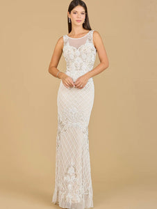 Lara Ivory Foster High-Neck Sleeveless Wedding Gown 51086