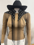 DAISY ROUND NECK COMPRESSION TOP