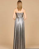 Lara High Slit Metallic Jersey Dress 8120