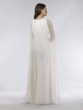 Lara Ivory Eve Beaded Cape Sleeve Wedding Gown 51045