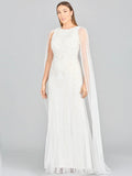 Lara Ivory Eve Beaded Cape Sleeve Wedding Gown 51045