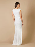 Lara Ivory Fabiana Cap Sleeve Beaded Wedding Gown 51091