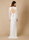 Lara  Ivory Finley Sheer Sleeve Wedding Gown 51088