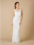 Lara Ivory Foster High Neck Sleeveless Wedding Gown 51086