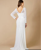 Lara Ivory Grant Long Sleeve Beaded Wedding Gown 51069