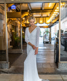 Lara Ivory Grant Long Sleeve Beaded Wedding Gown 51069