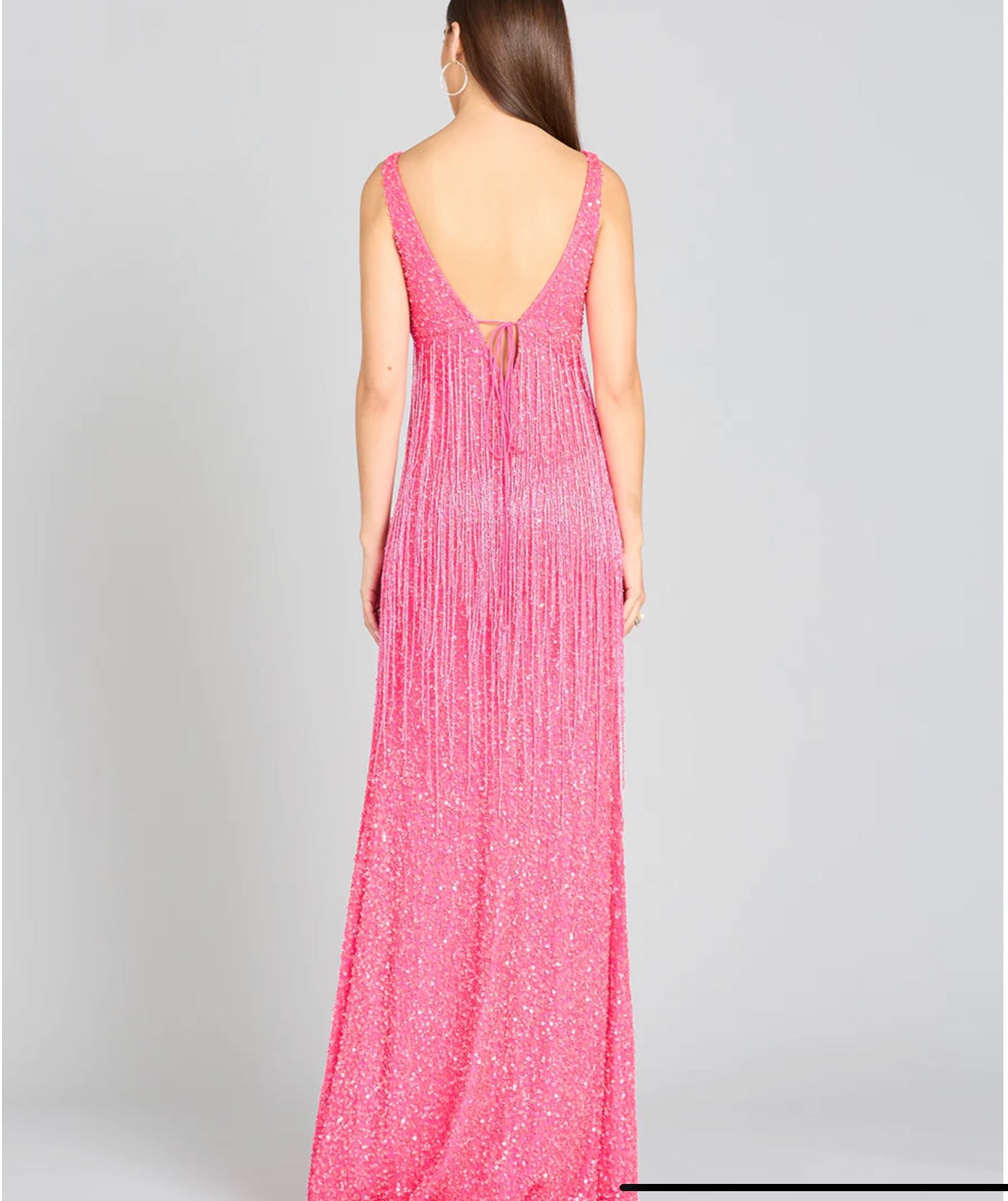 open lace back dress Lara Regan Fringe Sequin Dress 9974 – Moreno's Wear