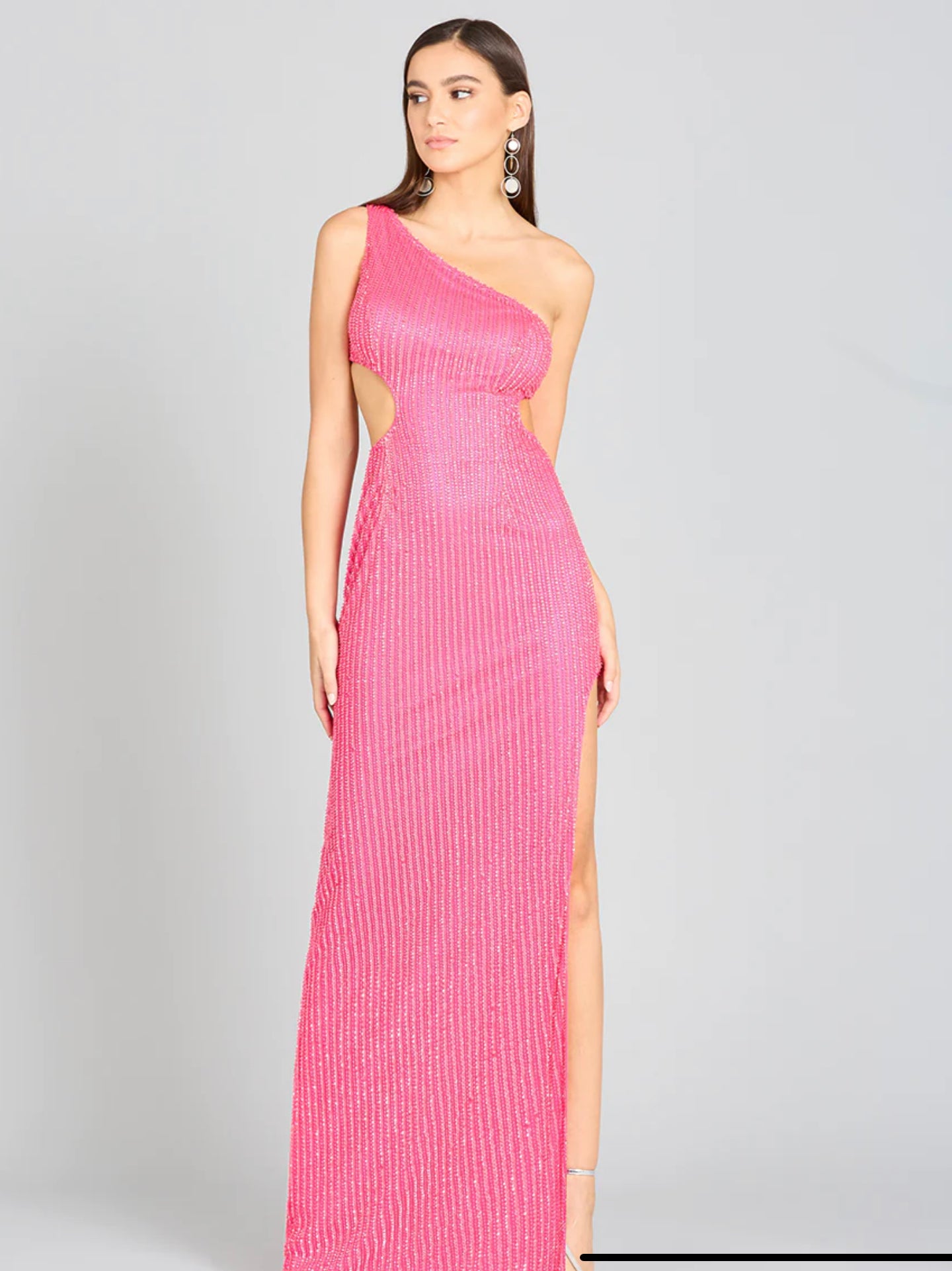 Lara Hot Pink Regina Sequin Dress 9983 Moreno's Wear Lara Hot Pink Regina Sequin Dress 9983 Moreno's Wear