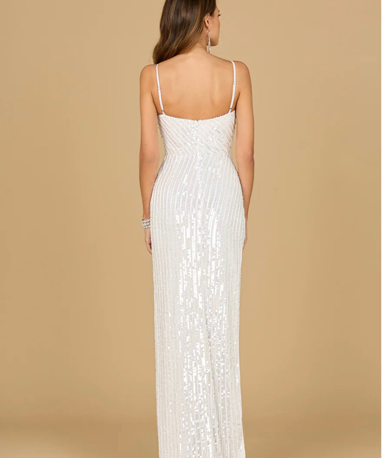 Lara Ivory Tiffany Sequin Bridal Gown 51148 Moreno's Wear Lara Ivory Tiffany Sequin Bridal Gown 51148 Moreno's Wear
