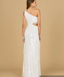 Lara Ivory Brand Beaded Faux-Wrap V-Neck Bridal Gown 51147