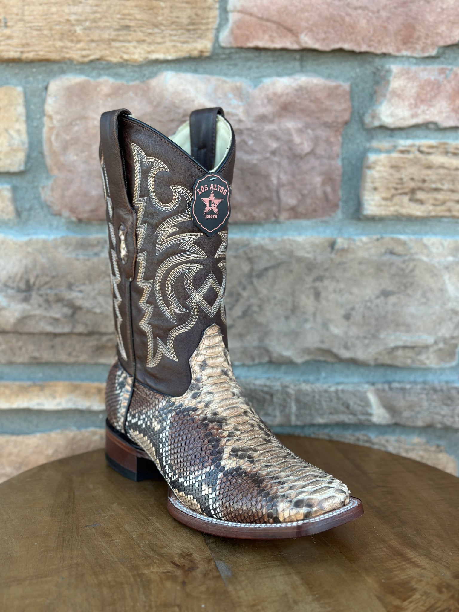 Los Altos Python Oryx Wide Square Toe Boots – Moreno's Wear