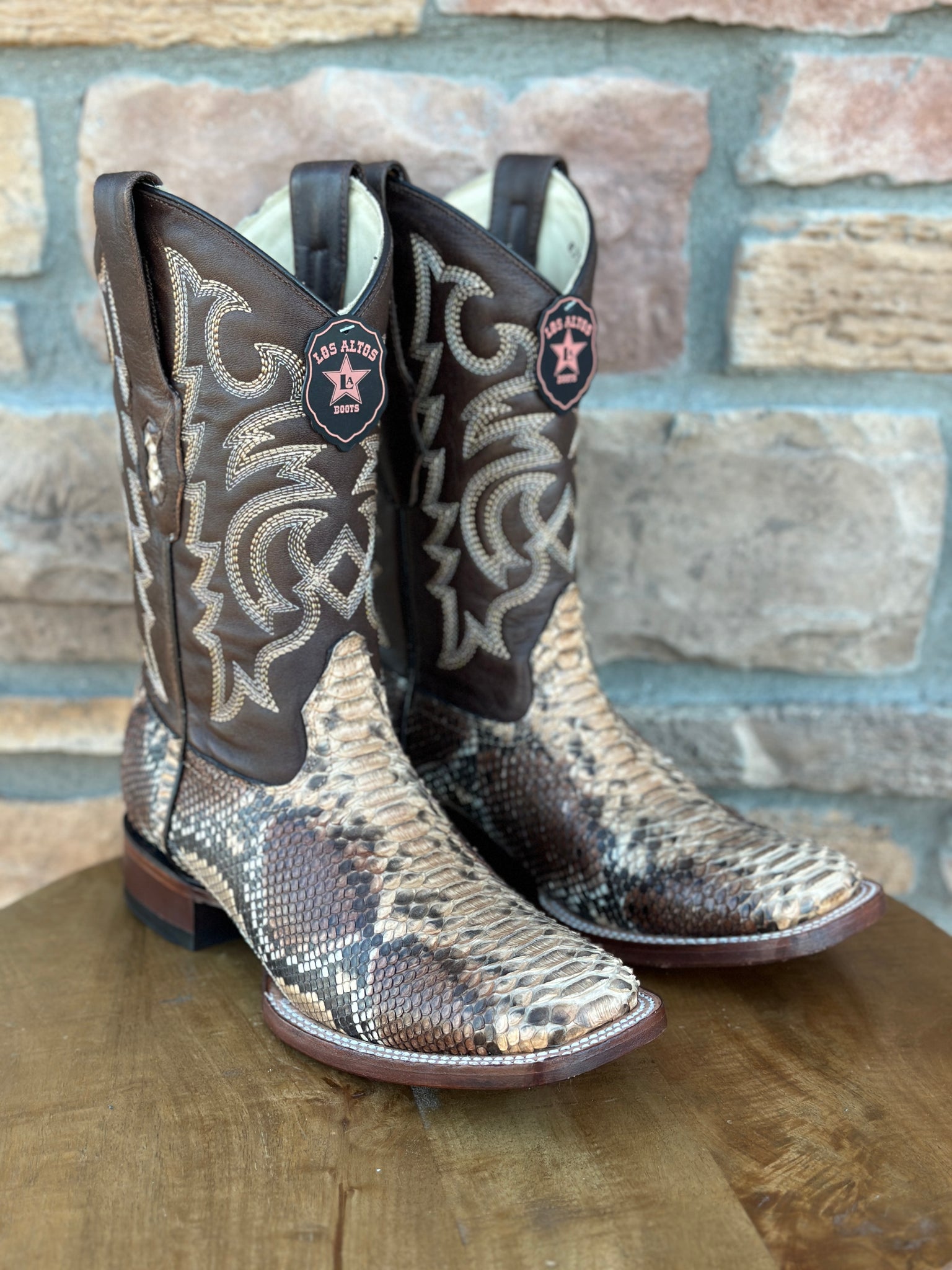 Los Altos Python Oryx Wide Square Toe Boots – Moreno's Wear
