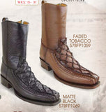 Men’s Los Altos Piraruccu Fish 7X Toe Ankle Boots Matte Black