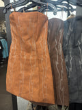 Teresa Faux Cognac Dress