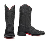 Men’s Rock’Em Bruce Viper Red Bottom Square Toe Boots Black