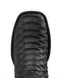 Men’s Rock’Em Bruce Viper Red Bottom Square Toe Boots Black