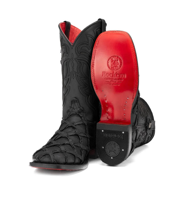 Men’s Rock’Em Pirarucu Red Bottom Square Toe Boots