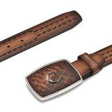 Men’s Cuadra Hand-painted engraved honey western leather belt