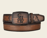 Men’s Cuadra Genuine Leather Brown Laser belt BC314