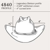 Stetson El patron Premier 30x Cowboy Felt Hat Silverbelly