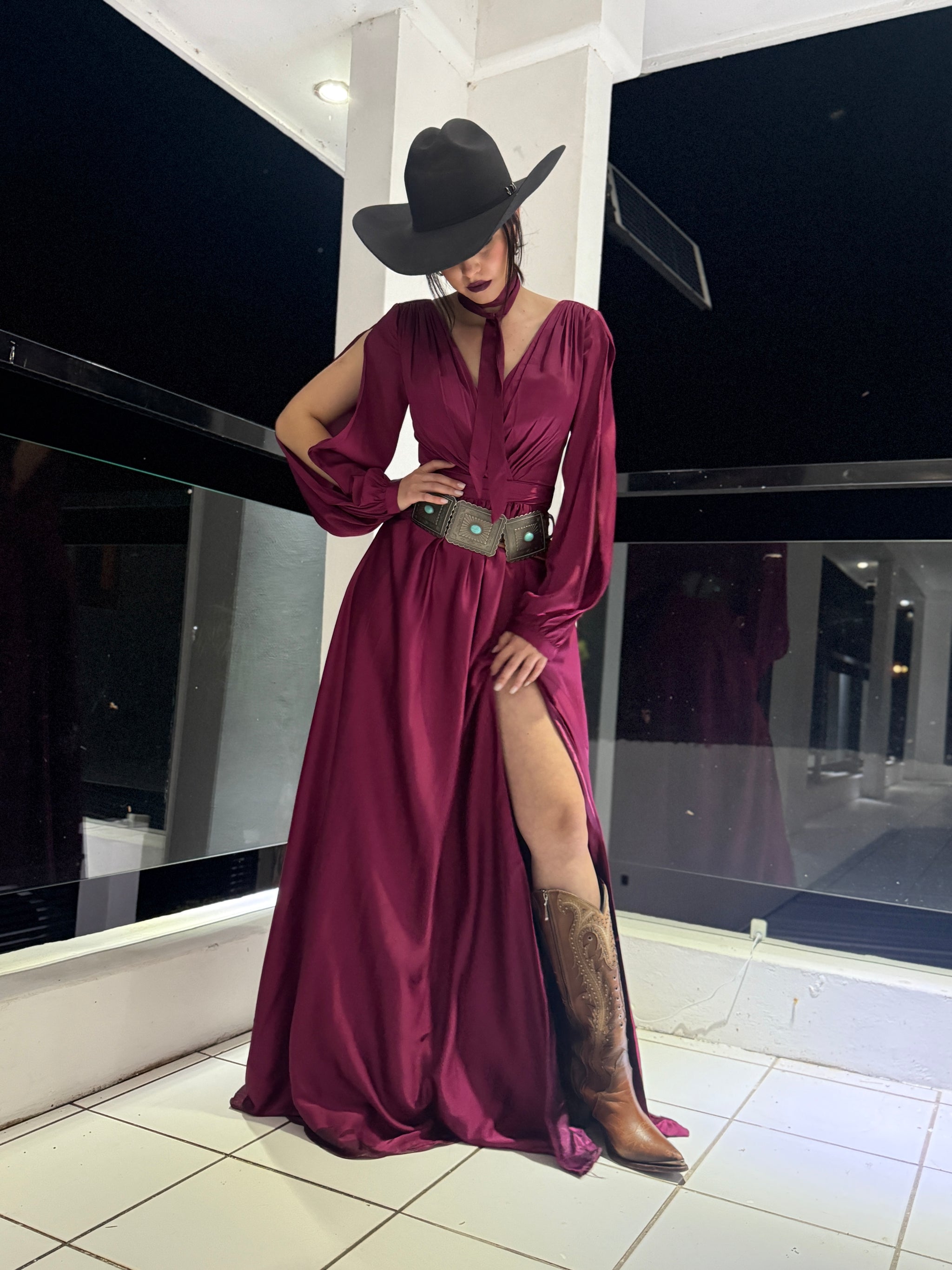 Outfit Formal Dress With Hat Let's Evening Gown 7640  Moreno's Wear